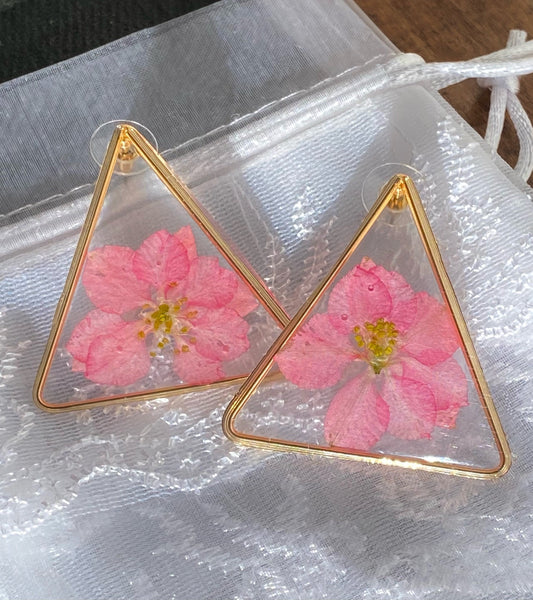 larkspur triangle earrings